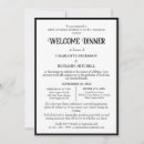 Search for welcome dinner invitations Black and white