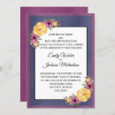 Search for navy and purple wedding invitations Floral