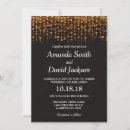 Search for gold glitter wedding invitations Black and gold