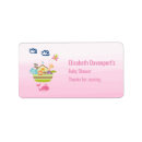 Search for pink whale return address labels Baby shower
