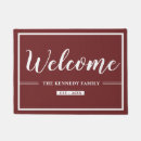 Search for burgundy doormats Typography