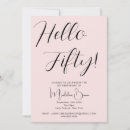 Search for blush pink 50th birthday invitations Feminine