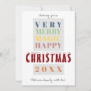 Search for big christmas cards Typography