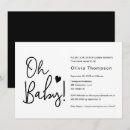 Search for black and white baby shower invitations Heart