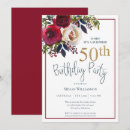 Search for red and gold birthday invitations Floral