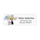 Search for happy birthday party return address labels Black