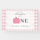Search for pumpkin birthday banners Pink