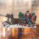 Search for vintage christmas window decals Santa