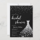 Search for black and silver bridal shower invitations Sparkle