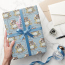 Search for teacup wrapping paper Blue