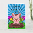 Search for pink pig birthday cards Animal