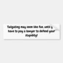 Search for do not tailgate bumper stickers Tailgating