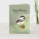 Search for chickadee birthday cards Watercolor