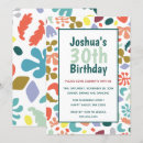 Search for fun 30th birthday invitations Colourful