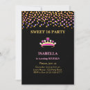 Search for crown sweet 16 invitations Black