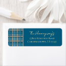 Search for blue gingham return address labels Elegant