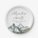 Search for adventure awaits paper plates Pine trees