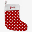 Search for polka dot christmas stockings Santa