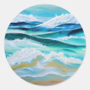 Search for sea waves stickers Abstract