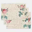 Search for vintage script wrapping paper Chic