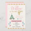 Search for girl tribal 1st birthday invitations Teepee