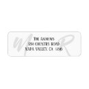 Search for grey and white monogram wedding return address labels Simple