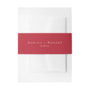 Search for wedding invitation belly bands Red