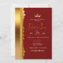 Search for red and gold prince invitations Princess