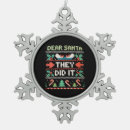 Search for ugly sweater christmas tree decorations Santa
