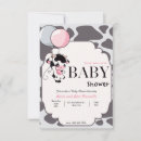 Search for black cow baby shower invitations Pink
