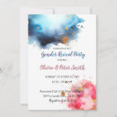Search for twins gender reveal invitations Pink and blue