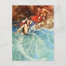 Search for vintage fairy tale illustration postcards Mermaid