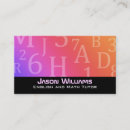 Search for english teach business cards Math
