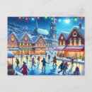 Search for ice skating horizontal postcards Village