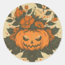 Search for vintage halloween stickers Pumpkin