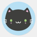 Search for kawaii black cat stickers Kitten