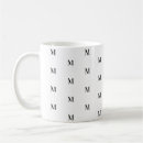 Search for monogram pattern mugs Black and white