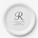 Search for monogram paper plates Bridal shower