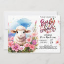 Search for lamb baby girl shower invitations Cute