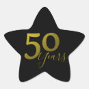 Search for 50 stars stickers Black and gold