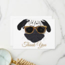 Search for funny dog thank you cards Pug