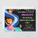 Search for waterslide birthday invitations Swimming