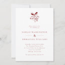 Search for christmas and bells wedding invitations Red