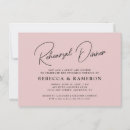 Search for blush rehearsal dinner invitations Calligraphy