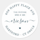 Search for calligraphy address stickers Round
