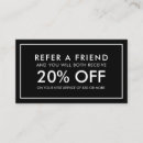 Search for salon referral cards Minimalist
