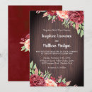 Search for rustic burgundy wedding invitations Boho