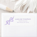Search for purple ribbon return address labels Girly