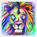 Search for lion painting stickers Watercolor