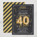 Search for surprise 40th birthday invitations Gold